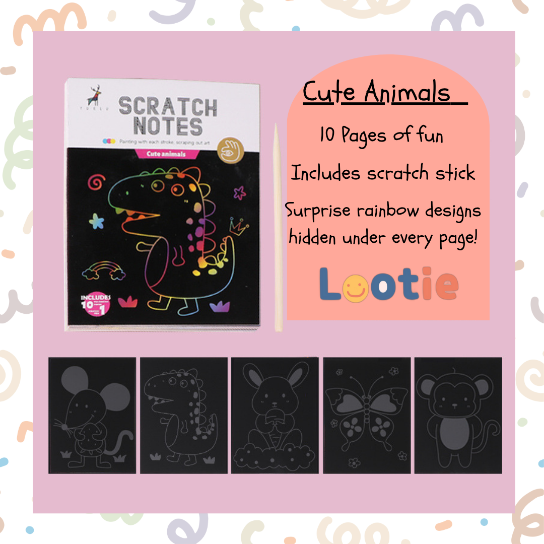 Kid’s scratch art pad – creative party favor and activity for children, perfect for birthdays and classrooms