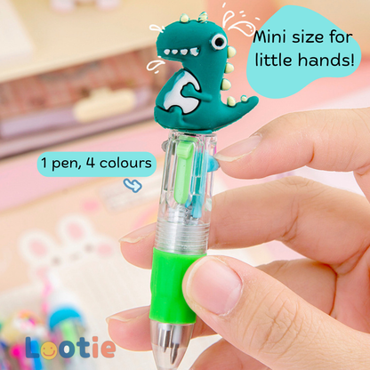 Cartoon multi-colour clicker pen – kids’ party favour for loot bags, birthdays, and classroom events 