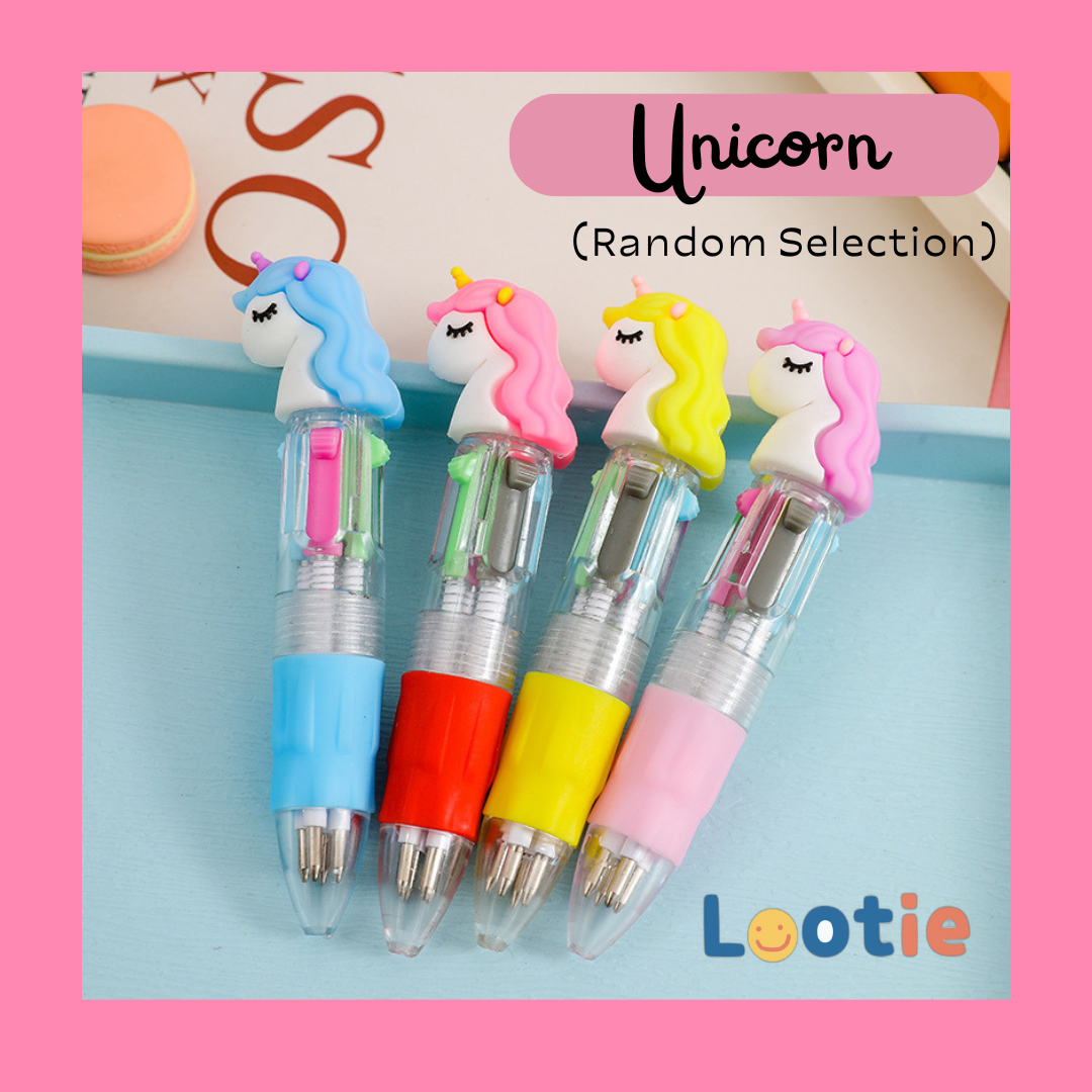 colorful unicorn-shaped pens w