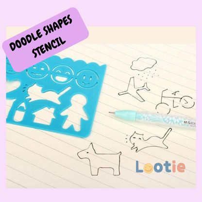 Doodle Shapes Stencil